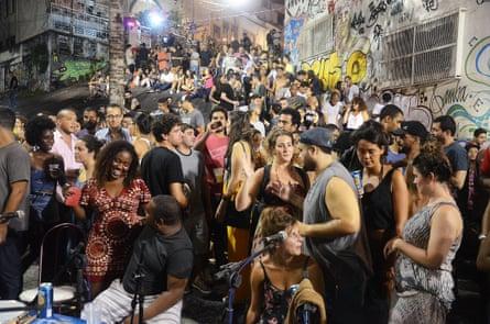 Pedra do Sal in the former slave quarter in Rio de Janeiro, considered to be the origin of samba music in Brazil